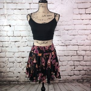Meraki  Multi Color Boho Short Skirt